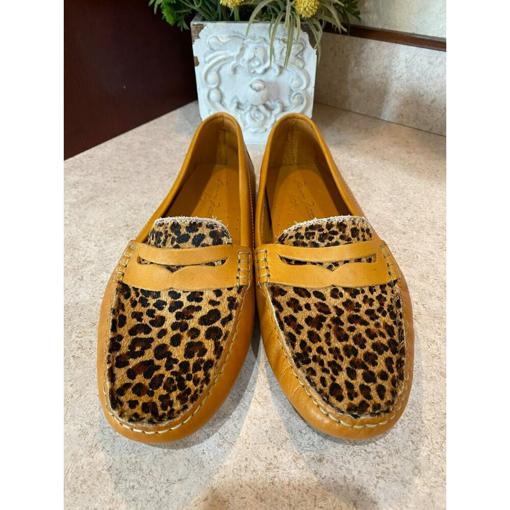 New Massimo Matteo Penny Loafers with Cheetah Vamp Size 7.5